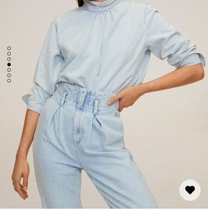 Super high waist slouchy jeans with darts